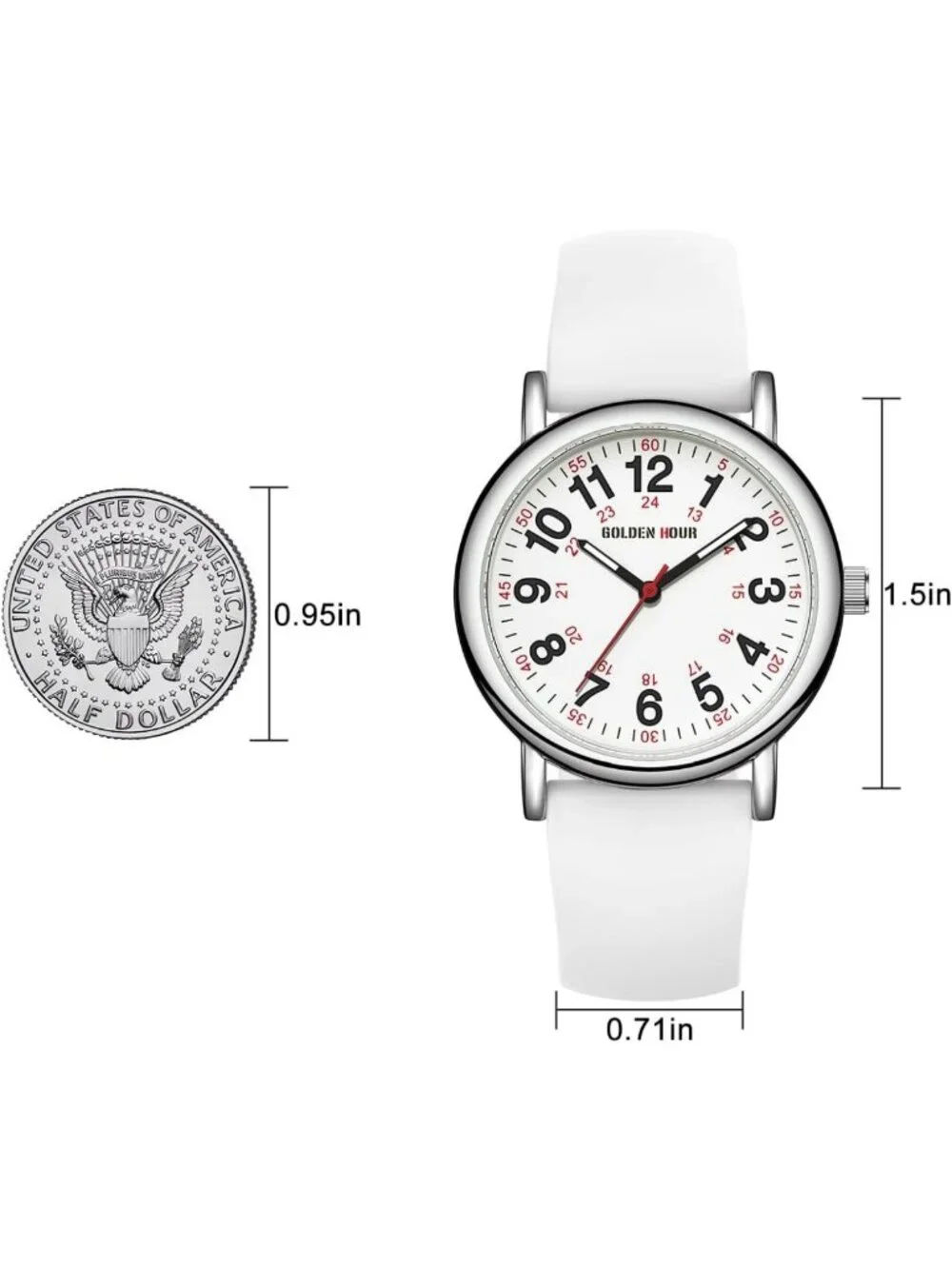Waterproof Nurse Watch for Medical Professionals & Students - Luminous Dial